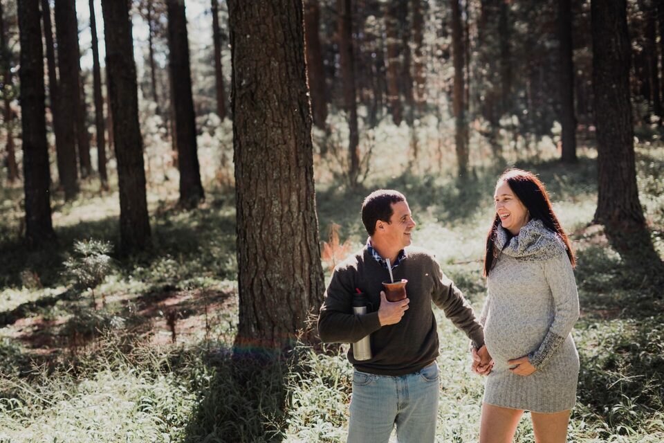 Gestante Estefânia e Alejandro